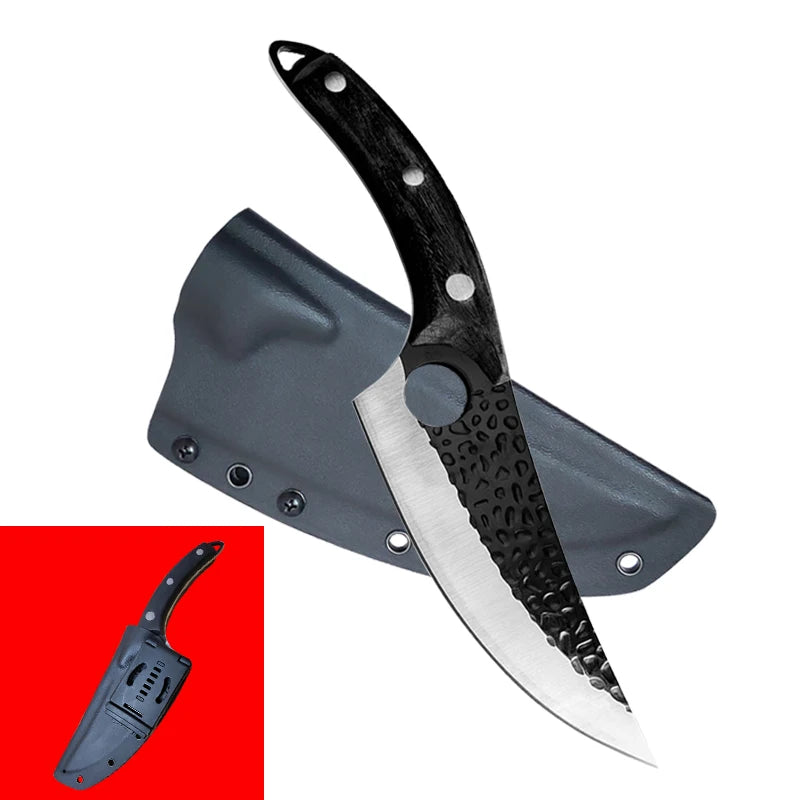 Stainless Steel Kitchen Boning Knife Handmade Fishing Knife Meat Cleaver Outdoor Cooking Cutter Butcher knife Cutter - Action Outdoors Kiwi