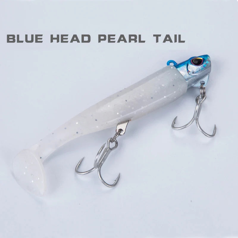2pcs Jig Head Soft Bait T Tail Artificial Metal Bait Fishing Jig Sharp Knife Machete Soft T Tail Fishing Lure for hairtail - Action Outdoors Kiwi