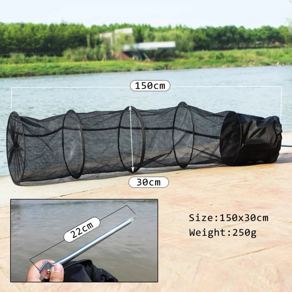 Super Strong 5-Layers Fishing Net PE Material Black Color Drive-In Net Monofilament Small Mesh Fish Net - Action Outdoors Kiwi