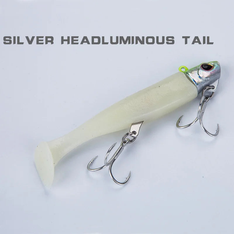 2pcs Jig Head Soft Bait T Tail Artificial Metal Bait Fishing Jig Sharp Knife Machete Soft T Tail Fishing Lure for hairtail - Action Outdoors Kiwi
