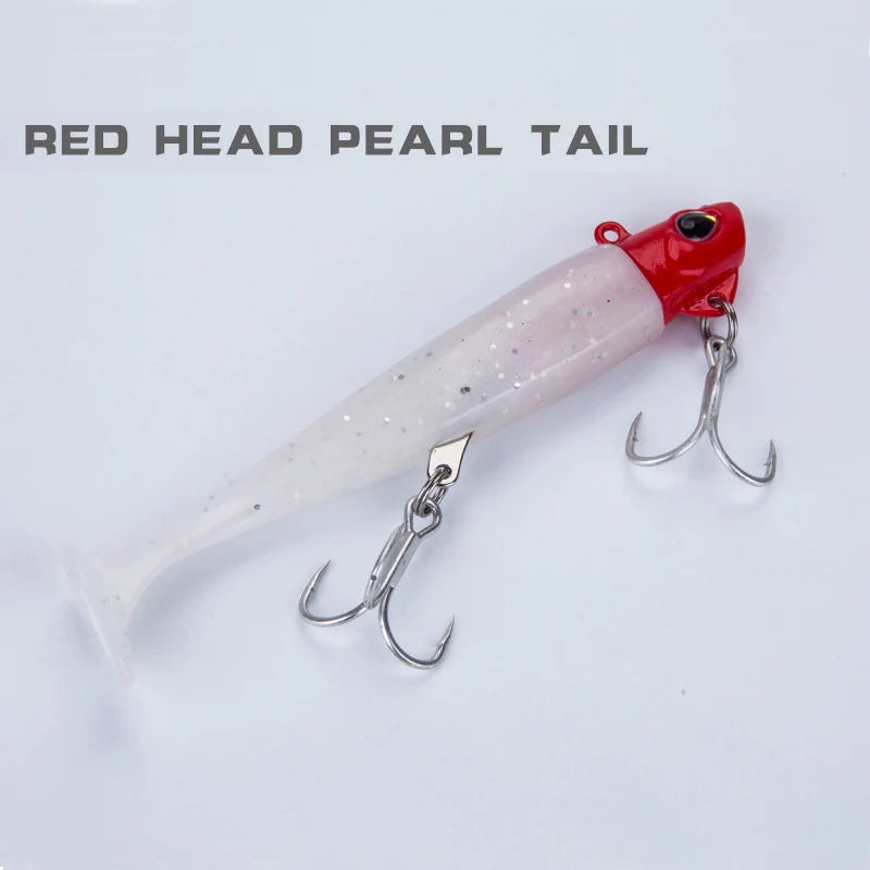 2pcs Jig Head Soft Bait T Tail Artificial Metal Bait Fishing Jig Sharp Knife Machete Soft T Tail Fishing Lure for hairtail - Action Outdoors Kiwi