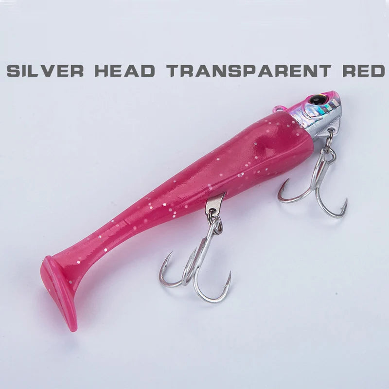 2pcs Jig Head Soft Bait T Tail Artificial Metal Bait Fishing Jig Sharp Knife Machete Soft T Tail Fishing Lure for hairtail - Action Outdoors Kiwi