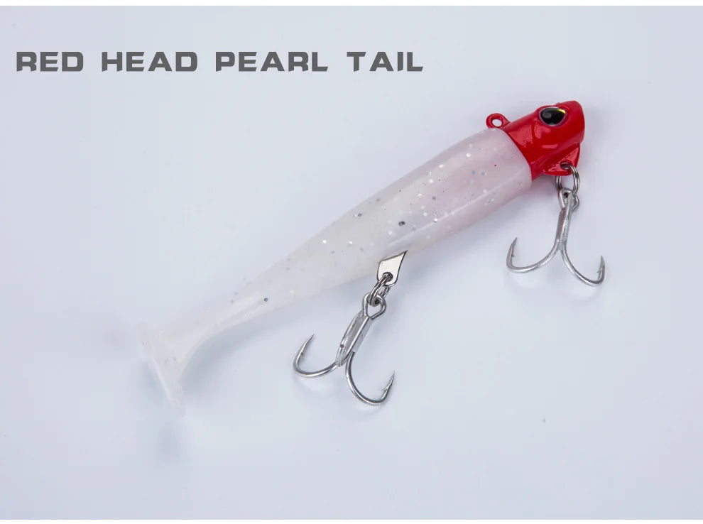 2pcs Jig Head Soft Bait T Tail Artificial Metal Bait Fishing Jig Sharp Knife Machete Soft T Tail Fishing Lure for hairtail - Action Outdoors Kiwi