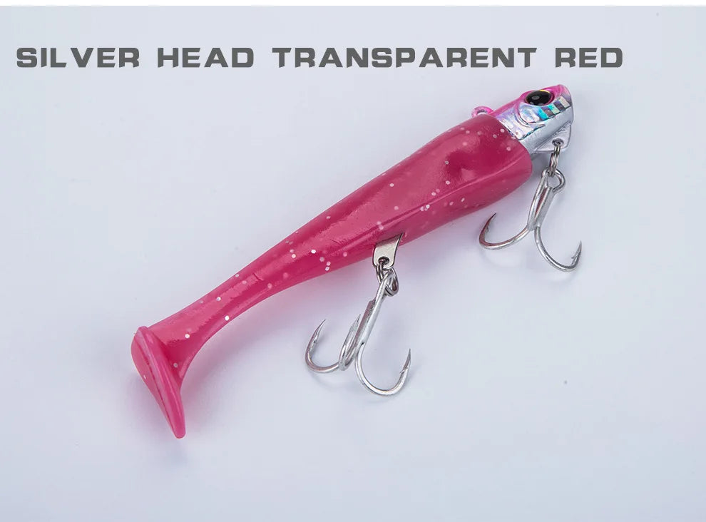 2pcs Jig Head Soft Bait T Tail Artificial Metal Bait Fishing Jig Sharp Knife Machete Soft T Tail Fishing Lure for hairtail - Action Outdoors Kiwi