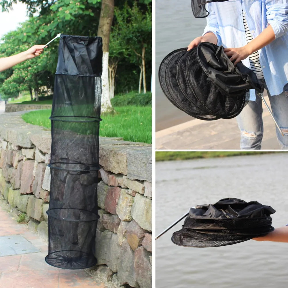 Super Strong 5-Layers Fishing Net PE Material Black Color Drive-In Net Monofilament Small Mesh Fish Net - Action Outdoors Kiwi