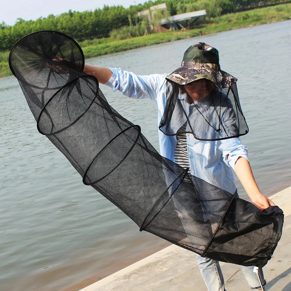 Super Strong 5-Layers Fishing Net PE Material Black Color Drive-In Net Monofilament Small Mesh Fish Net - Action Outdoors Kiwi