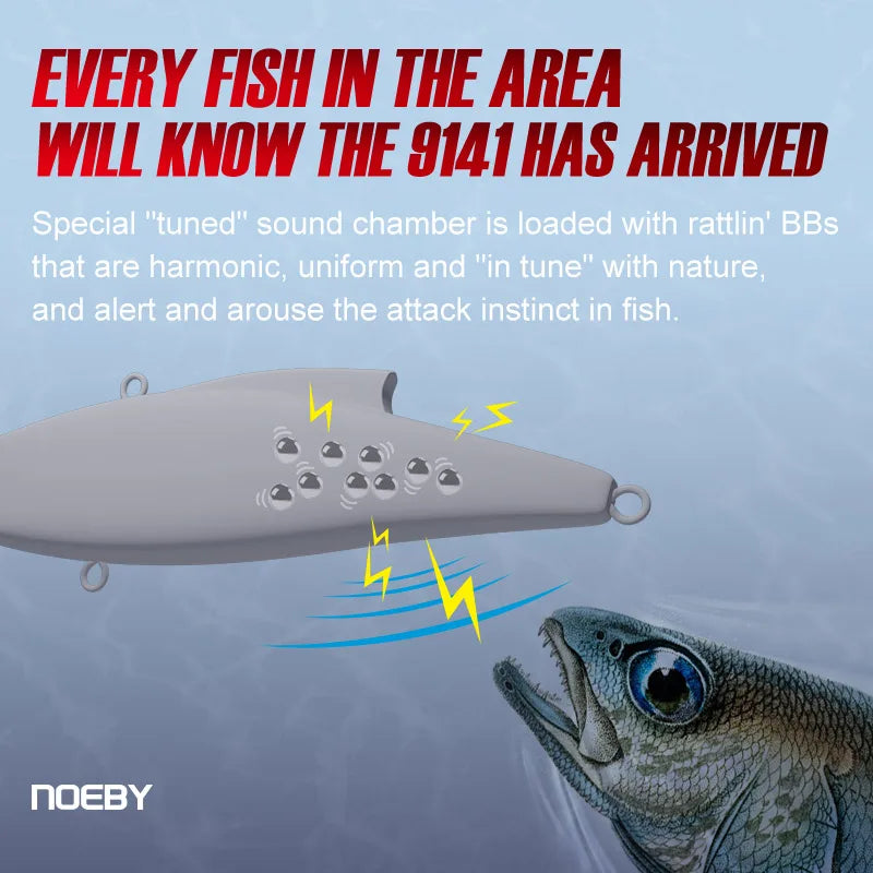 Noeby 3pcs VIB Fishing Lure 90mm 33g Rattling Variable Sinking Bait Wobblers Seawater Crankbait Pike Winter Fishing Tackle - Action Outdoors Kiwi