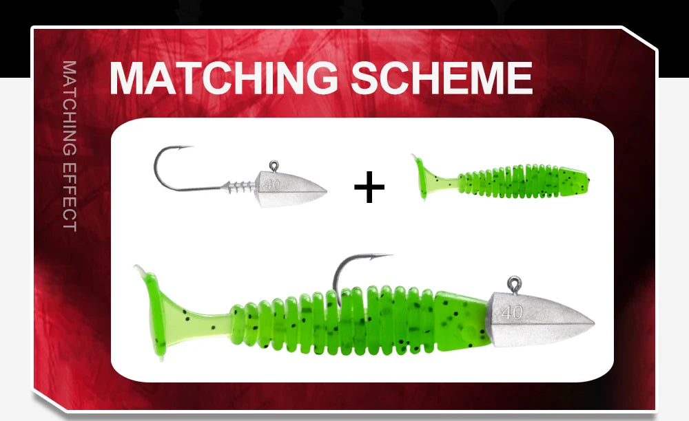 Hunthouse fishing hooks jig head 20g 30g 40g 3 pcs/pack fishing tackle equiped with soft lure peche 2020 new lw313 - Action Outdoors Kiwi