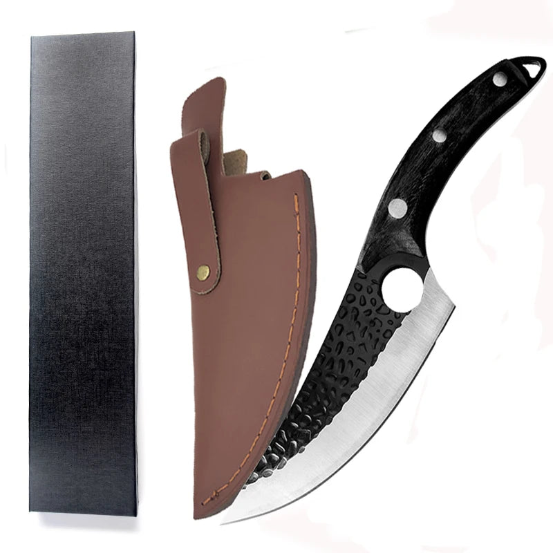 Stainless Steel Kitchen Boning Knife Handmade Fishing Knife Meat Cleaver Outdoor Cooking Cutter Butcher knife Cutter - Action Outdoors Kiwi
