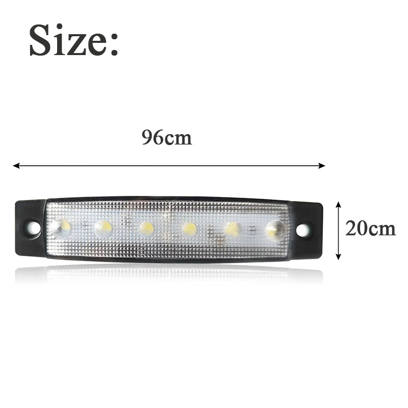10pcs Marine Boat Waterproof 12V 24V 6 LED Lamp Cabin Deck Courtesy Light Stern Transom Lights Blue For Small Boat Sailboat - Action Outdoors Kiwi