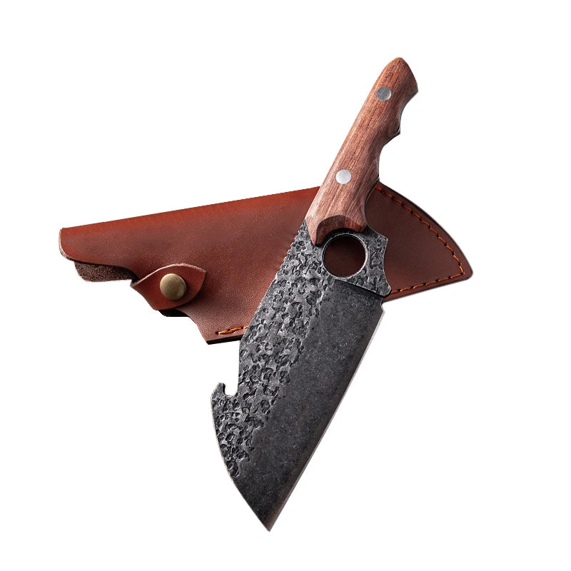 Stainless Steel Kitchen Boning Knife Handmade Fishing Knife Meat Cleaver Outdoor Cooking Cutter Butcher knife Cutter - Action Outdoors Kiwi