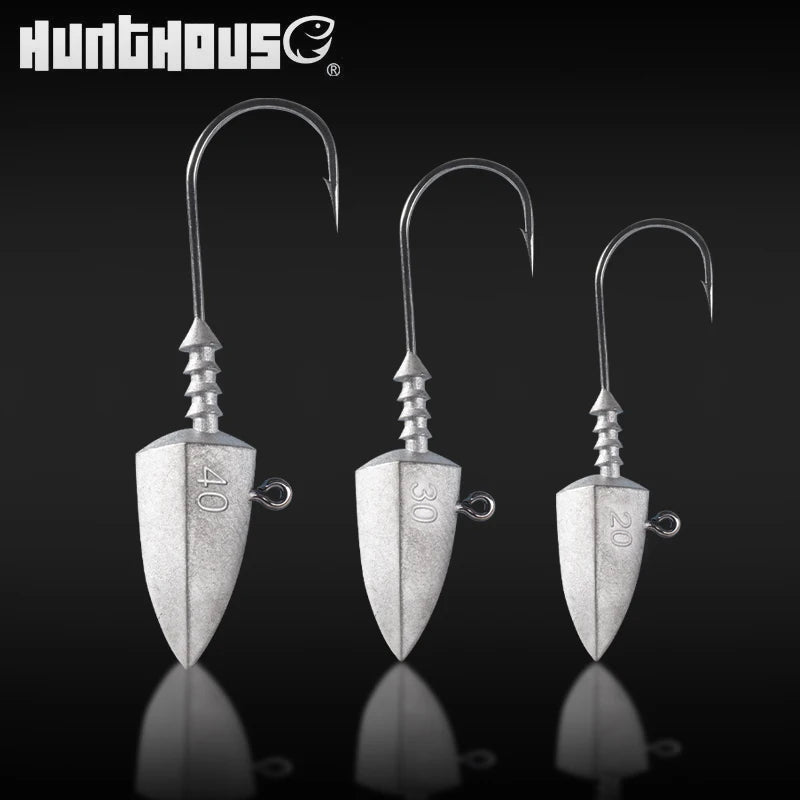 Hunthouse fishing hooks jig head 20g 30g 40g 3 pcs/pack fishing tackle equiped with soft lure peche 2020 new lw313 - Action Outdoors Kiwi