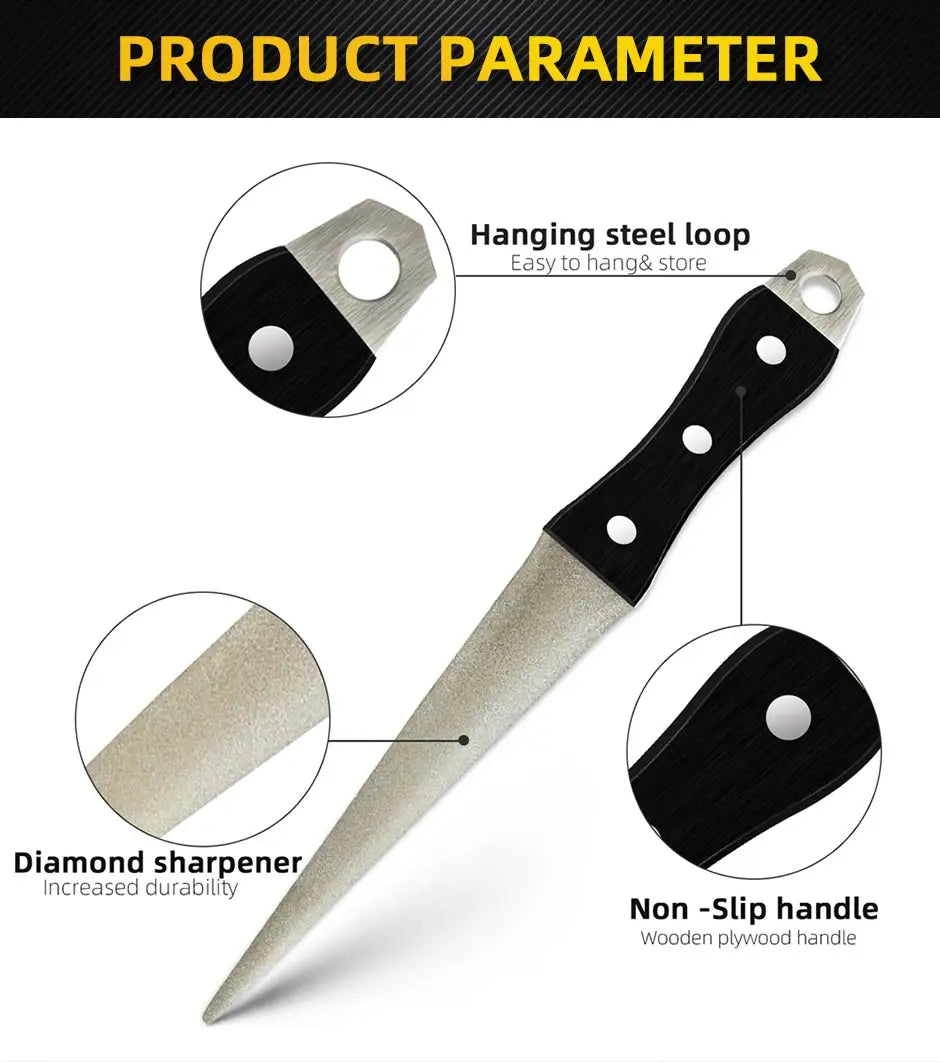 Whetstone Stone Diamond Knife Sharpener Knife Sharpening Curved Surface for Knife Scissors Honing Bar Kitchen Grinding Tool - Action Outdoors Kiwi