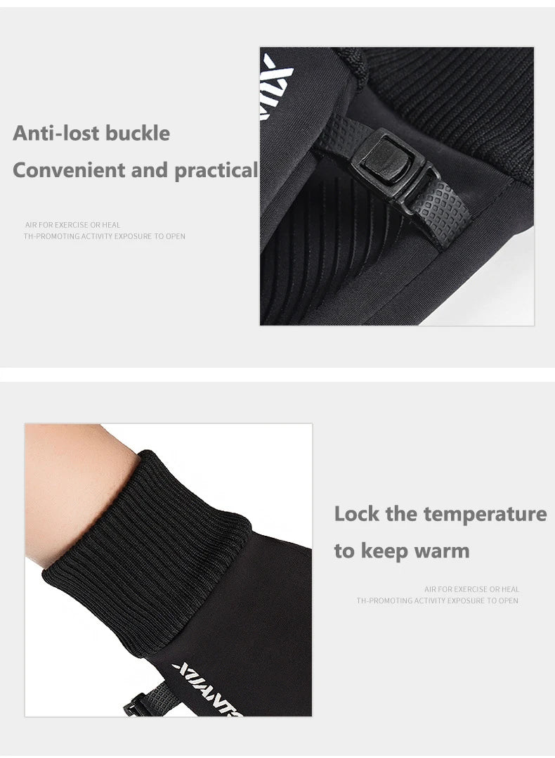 Winter Waterproof Men's Gloves Touchscreen Windproof Sports Fishing Driving Motorcycle Ski Non-slip Warm Cycling Women Gloves - Action Outdoors Kiwi