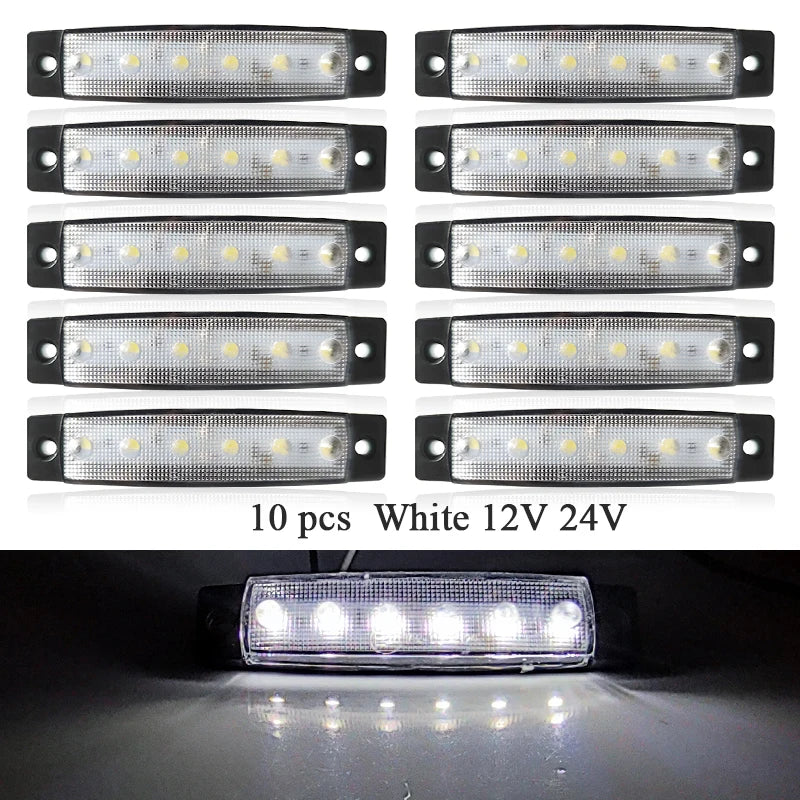 10pcs Marine Boat Waterproof 12V 24V 6 LED Lamp Cabin Deck Courtesy Light Stern Transom Lights Blue For Small Boat Sailboat - Action Outdoors Kiwi