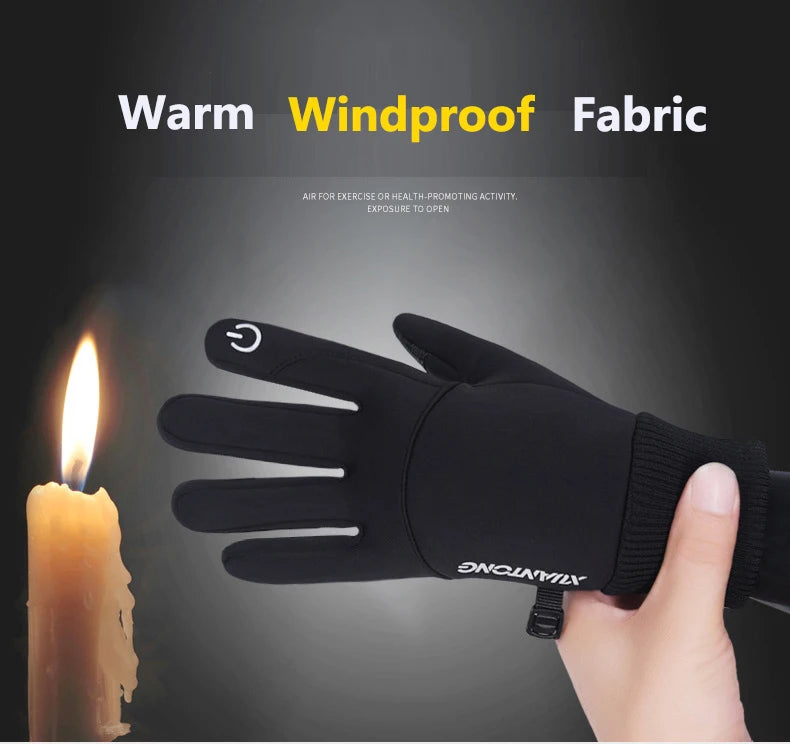 Winter Waterproof Men's Gloves Touchscreen Windproof Sports Fishing Driving Motorcycle Ski Non-slip Warm Cycling Women Gloves - Action Outdoors Kiwi