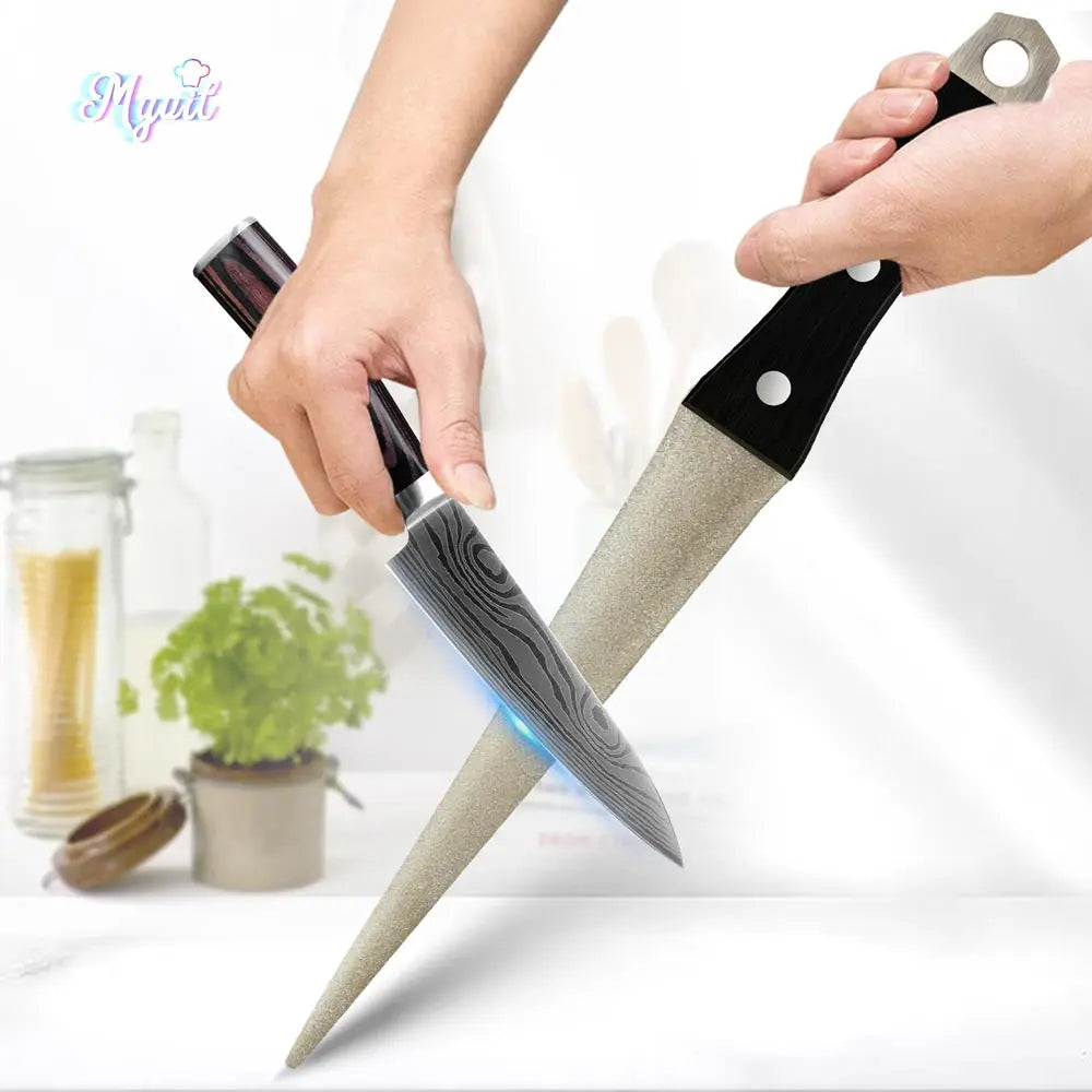 Whetstone Stone Diamond Knife Sharpener Knife Sharpening Curved Surface for Knife Scissors Honing Bar Kitchen Grinding Tool - Action Outdoors Kiwi
