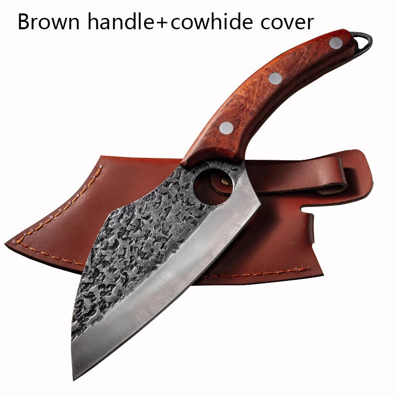 Stainless Steel Kitchen Boning Knife Handmade Fishing Knife Meat Cleaver Outdoor Cooking Cutter Butcher knife Cutter - Action Outdoors Kiwi
