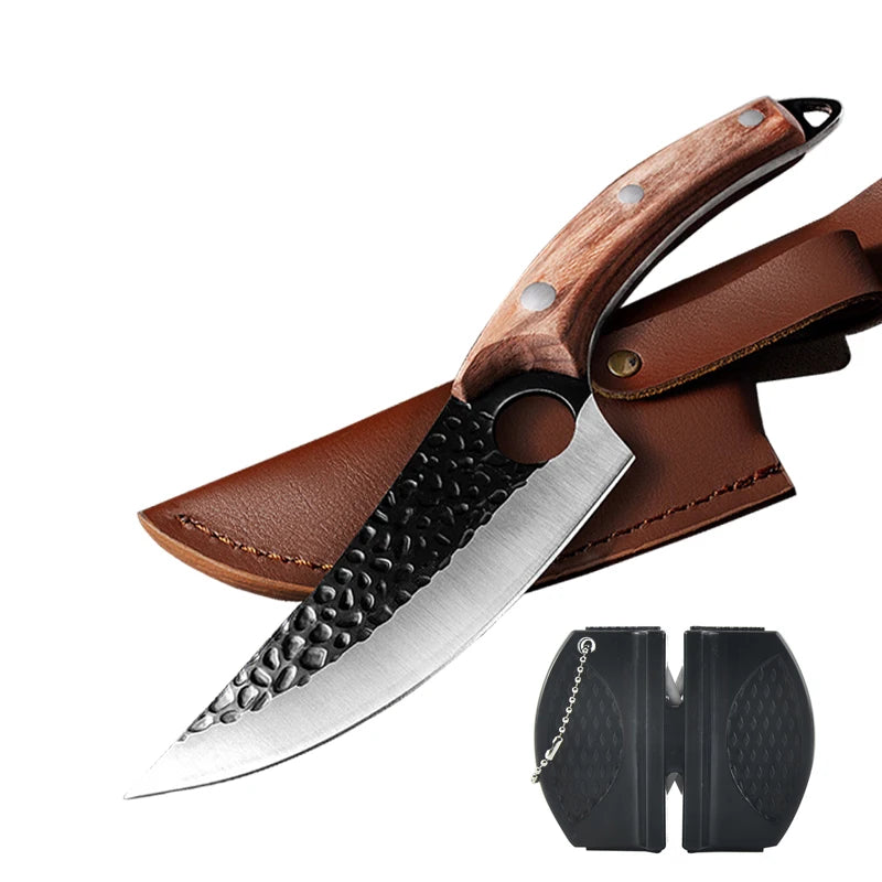 Stainless Steel Kitchen Boning Knife Handmade Fishing Knife Meat Cleaver Outdoor Cooking Cutter Butcher knife Cutter - Action Outdoors Kiwi