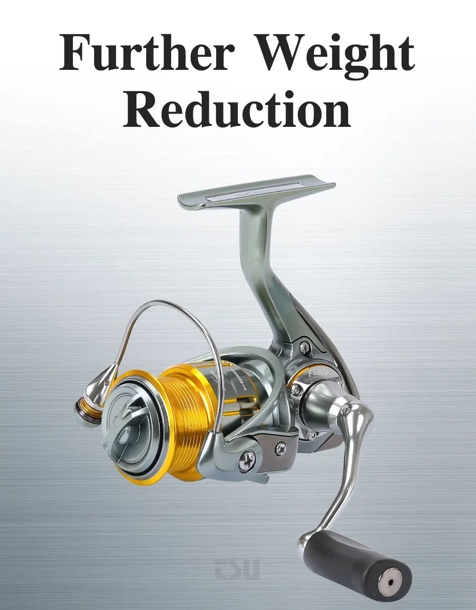 TSURINOYA Light Game Ultralight Spinning Fishing Reel FS 500 800 1000 9+1BB 4kg Drag Power Bait Finesse Stream Bass Trout Reel - Action Outdoors Kiwi