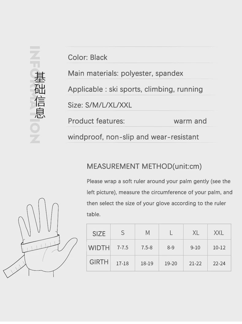 Winter Waterproof Men's Gloves Touchscreen Windproof Sports Fishing Driving Motorcycle Ski Non-slip Warm Cycling Women Gloves - Action Outdoors Kiwi