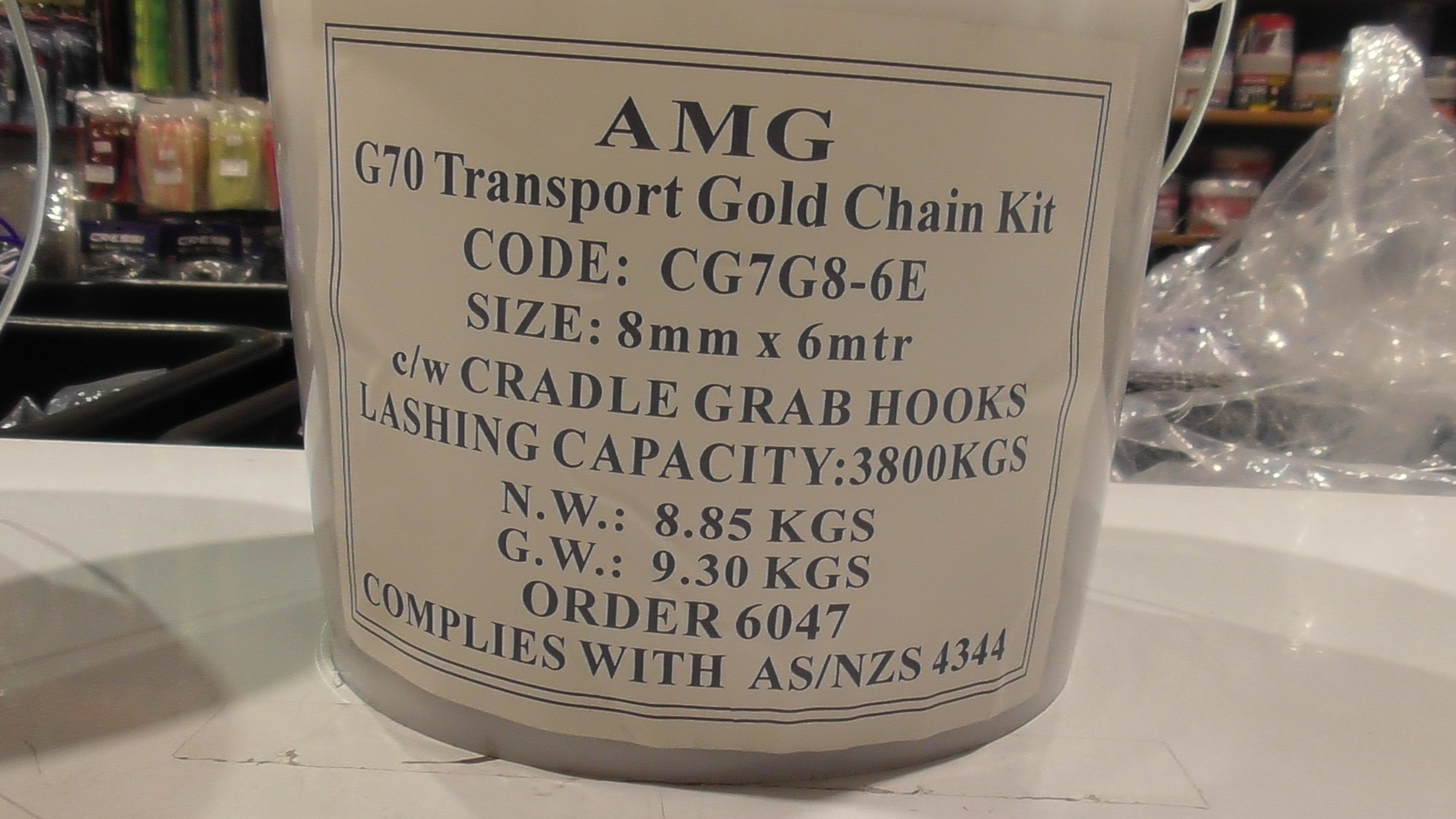 Transport Chain 9kg 8.0mm x 6m Set - Action Outdoors Kiwi