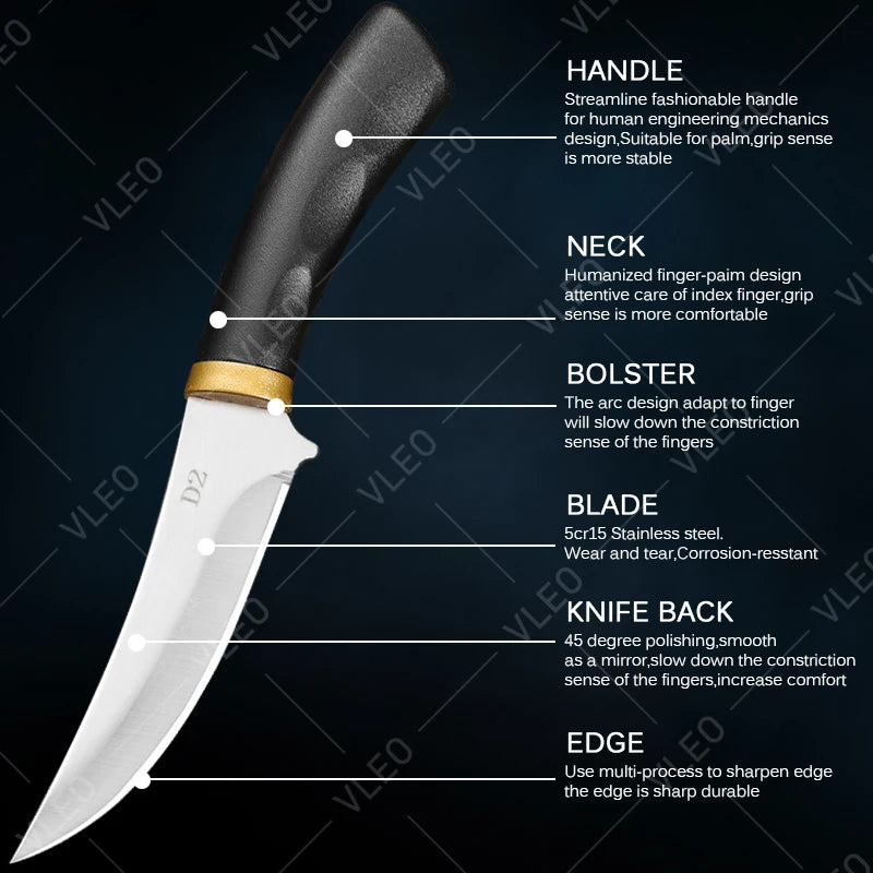 WXCOO Professional Japanese Chef's Knife Multi-purpose Kitchen Knives Stainless Steel Boning Knife Meat Cleaver Slicing Knife - Action Outdoors Kiwi