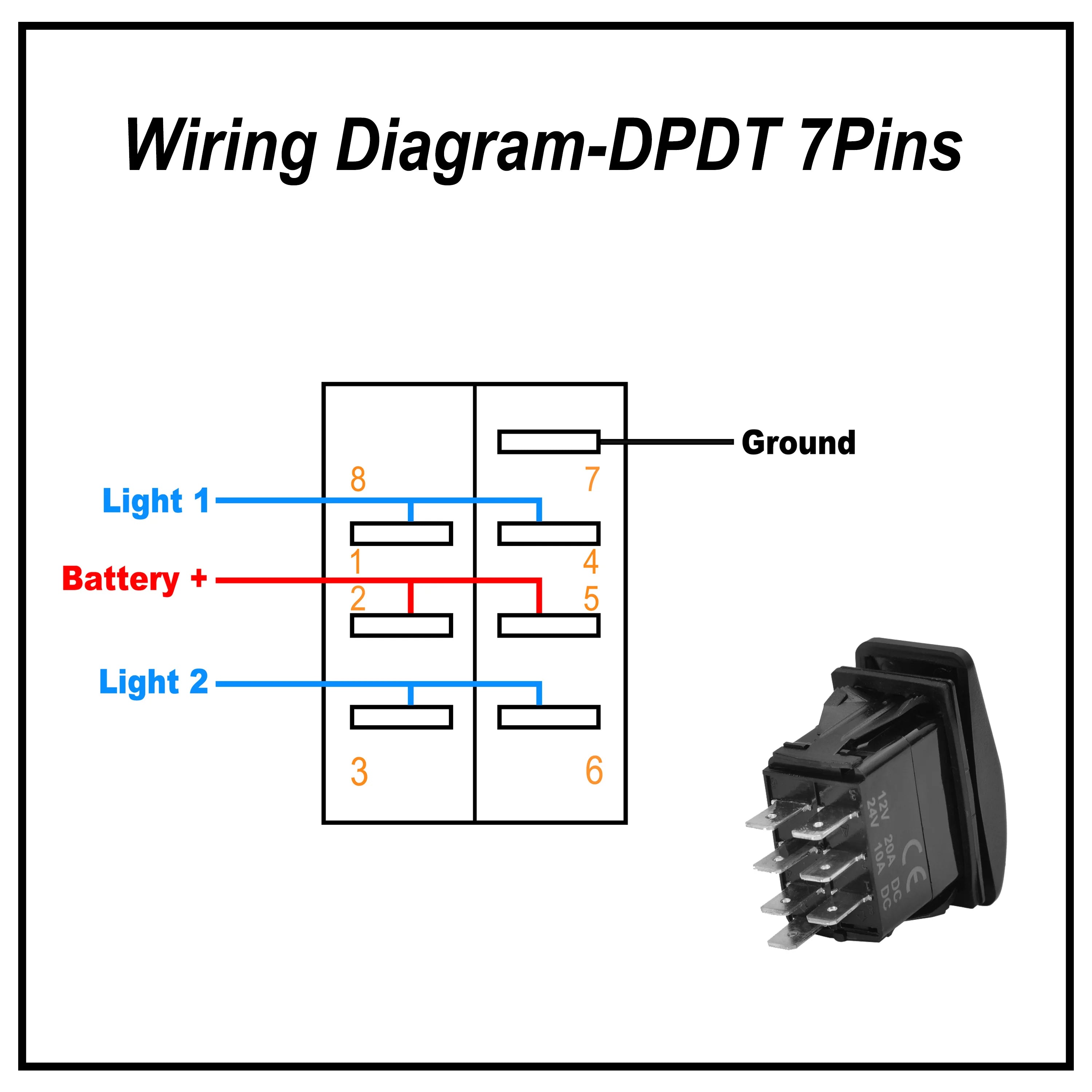 Green Led Light Bar Rocker Switch SPST 5Pins/DPDT 7Pins For Car Marine Boat IP68 NARVA Carling ARB Auto Parts Camper Replacement - Action Outdoors Kiwi