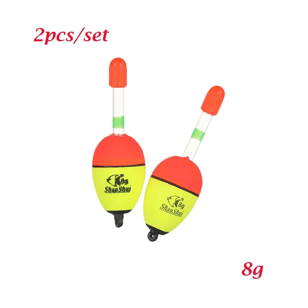 2pcs 5/8/10/15/20/30/40/50/60g EVA Luminous Fishing Night Float Light Stick Foam Plastic Bobber Sea Rock Fishing Striking Floats - Action Outdoors Kiwi