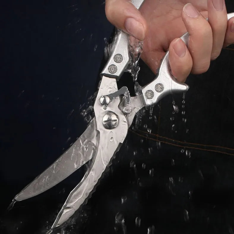 Kitchen Scissors Multifunctional Stainless Steel Food Scissors Chicken Bone Meat Fishing Crab Greens Cutting Trimming Scissors - Action Outdoors Kiwi
