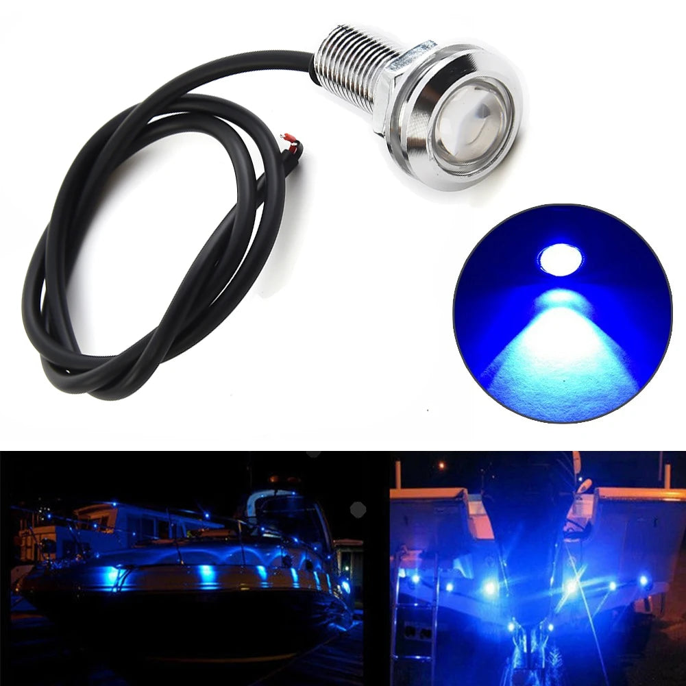4pcs DC 12V-3W Blue LED Marine Lighting Boat Lights Spot-lighting Light Portable Waterproof Underwater Car Truck Boats Lamps - Action Outdoors Kiwi