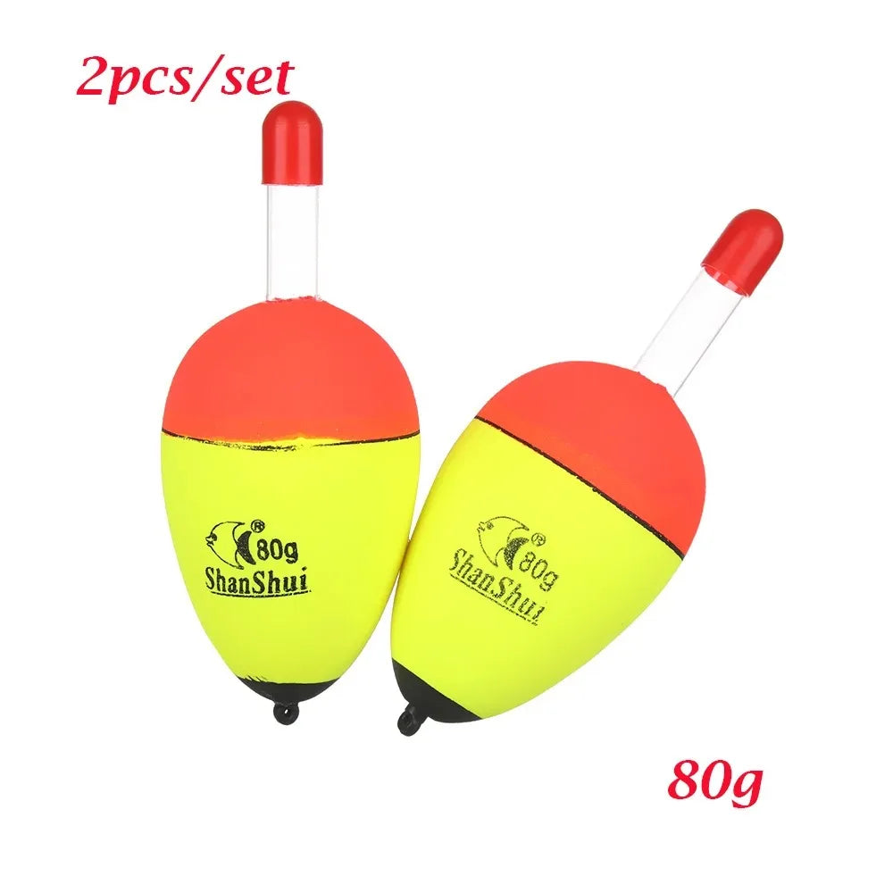 2pcs 5/8/10/15/20/30/40/50/60g EVA Luminous Fishing Night Float Light Stick Foam Plastic Bobber Sea Rock Fishing Striking Floats - Action Outdoors Kiwi