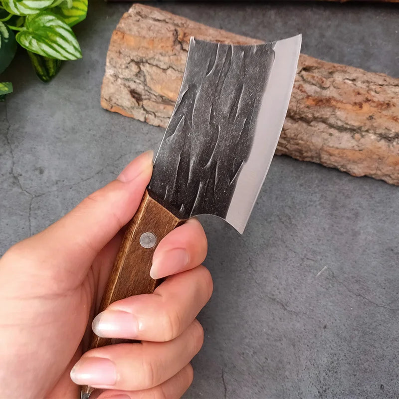 Cleaver Knife Slicing Fish Meat Vegetable Kitchen Knives Stainless Steel Wood Handle Boning Butcher Knife Chef Cooking Tools - Action Outdoors Kiwi