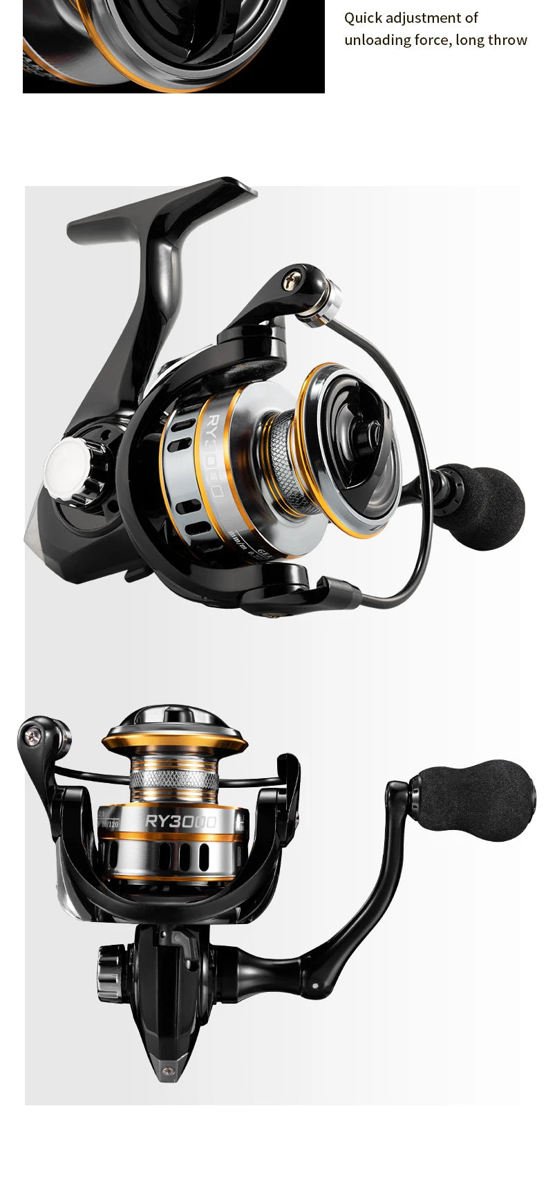 ROOBLINOS RY Spinning Reels Saltwater Freshwater Fishing Reel Ultralight Metal Frame Smooth And Tough High Speed Fishing Reels - Action Outdoors Kiwi