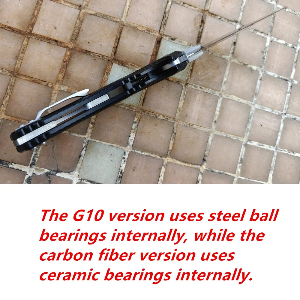 JUFULE New Amphibia Manual Carbon Fiber / G10 Ball Bearing Mark M390MK Blade Hunting Fish Outdoor EDC Tool Folding Camping Knife - Action Outdoors Kiwi