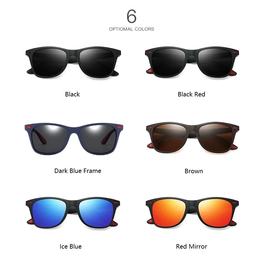 Fashion Vintage Square Unisex Driving Fishing Sunglasses Men Women Luxury Brand Designer Sun Glasses Anti-Glare Eyewear UV400 - Action Outdoors Kiwi