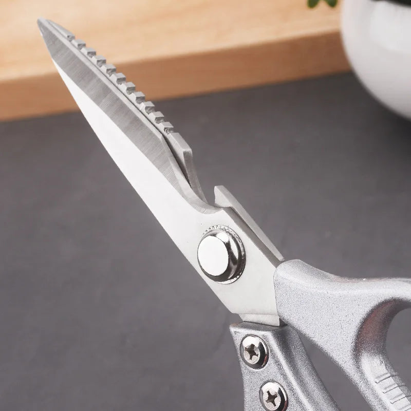 Kitchen Scissors Multifunctional Stainless Steel Food Scissors Chicken Bone Meat Fishing Crab Greens Cutting Trimming Scissors - Action Outdoors Kiwi