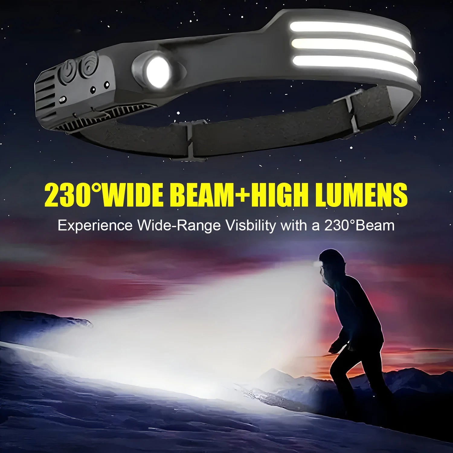 Headlight Portable head mounted work light rechargeable floodlight multifunctional outdoor fishing light strong running light - Action Outdoors Kiwi