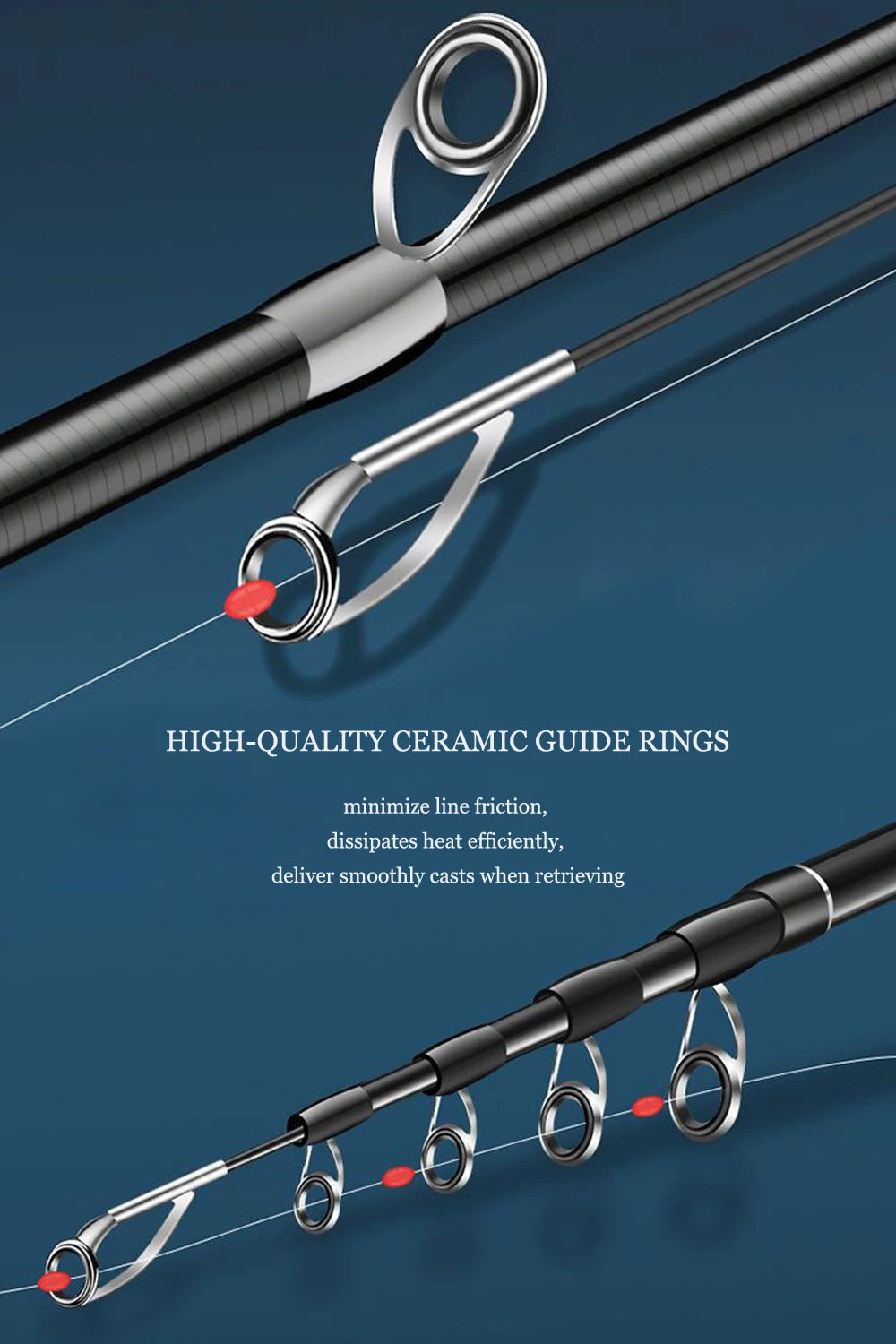 SIECHI Carbon Fiber Spinning Rod Telescopic Fishing Rod 1.8M 2.1M 2.4M 2.7M Casting Lure Feeder Rod Super Hard Carp Fishing Pole - Action Outdoors Kiwi