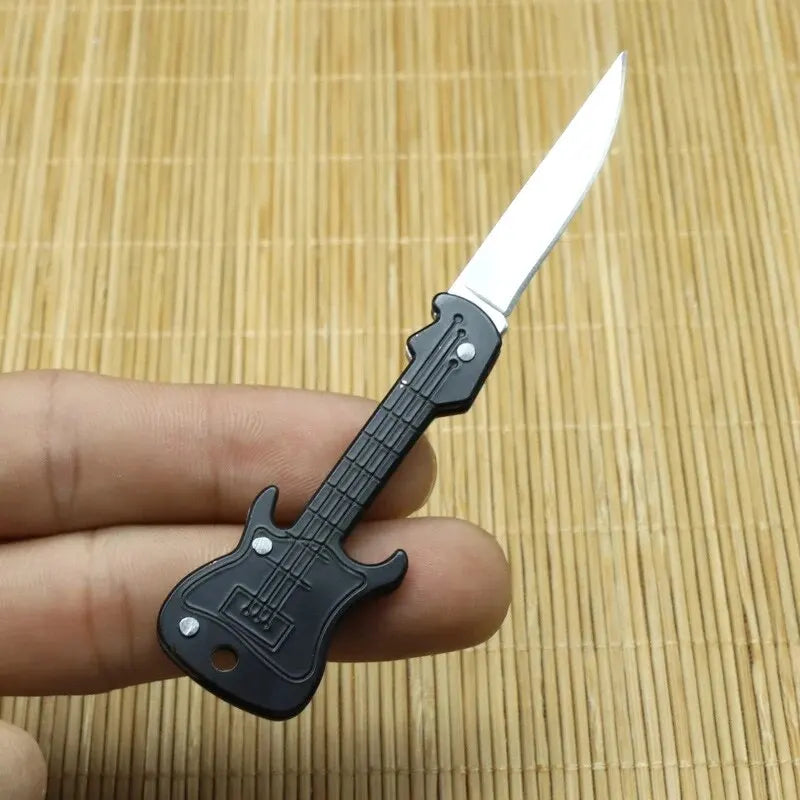 Mini Guitar Keychain Knife Stainless Steel Folding Knife Fishing Filet Knives Portable Multifunction Outdoor Folding Knife - Action Outdoors Kiwi