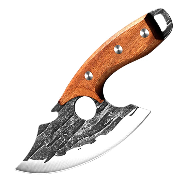 Forged Meat Cleaver Kitchen Chef Knife Fishing Boning Fruit Cutting Knife BBQ Butcher Portable Utility Viking Knife Can Opener - Action Outdoors Kiwi