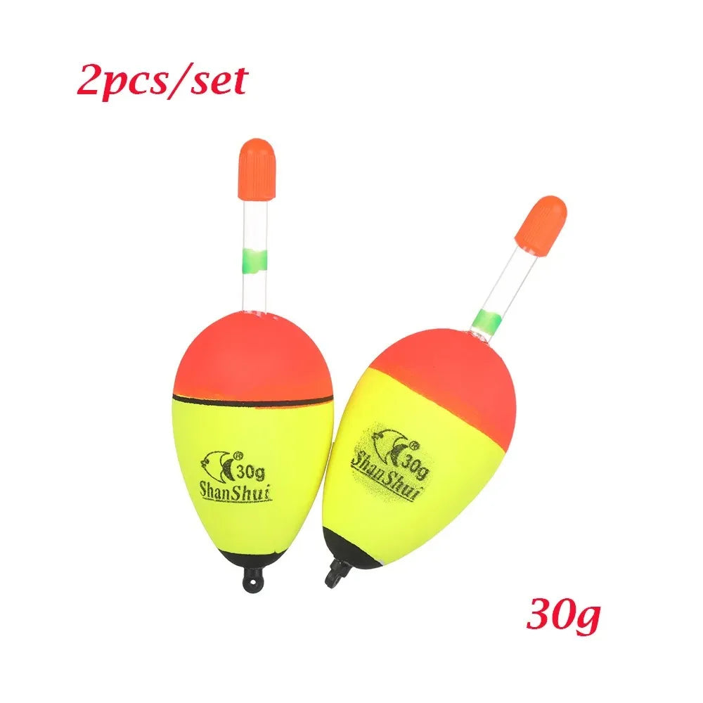 2pcs 5/8/10/15/20/30/40/50/60g EVA Luminous Fishing Night Float Light Stick Foam Plastic Bobber Sea Rock Fishing Striking Floats - Action Outdoors Kiwi