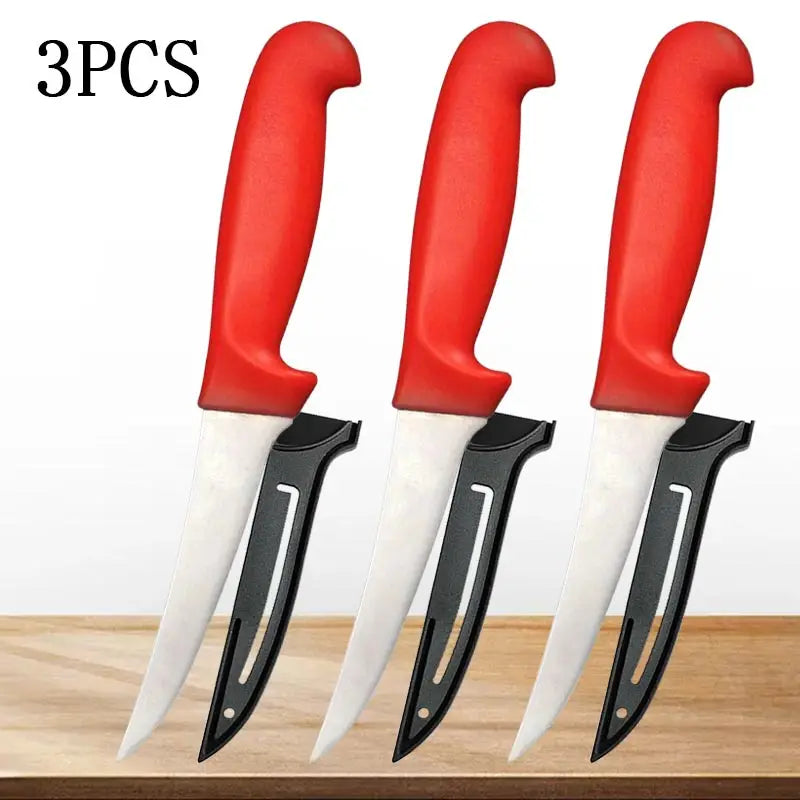 Stainless Steel Skinning Carving Knife Kitchen Boning Knife Meat Butcher Cleaver Utility Slicing Fish Vegetable Fruit Knives - Action Outdoors Kiwi