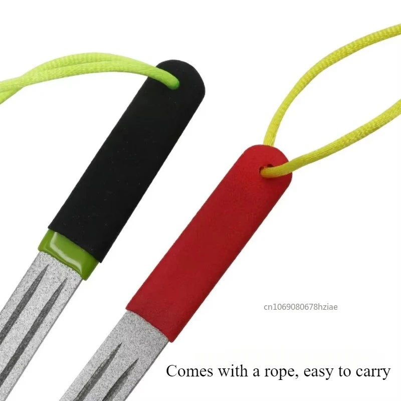 Portable Diamond Stone Fish Hook Diamond Sharpener Knife Sharpen Tools Hook Whetstone Keychain for Outdoor Fishing Accessories - Action Outdoors Kiwi