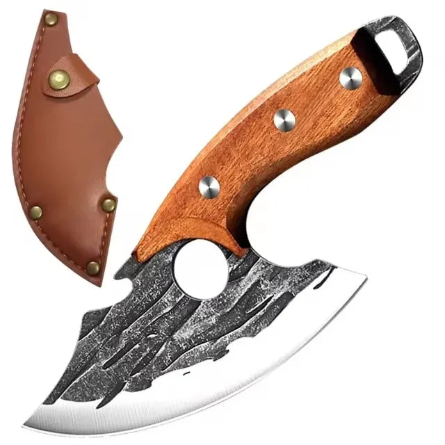 Boning Knife Wooden Handle Handmade Cooking Slicing Knife Chef Knives Barbecue Cleaver Meat Chop Vegetable Fruit Kitchen Knives - Action Outdoors Kiwi