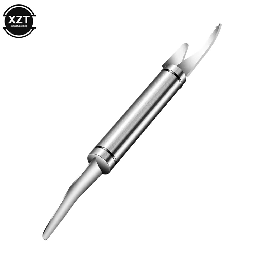 1pc Stainless Steel Shrimp Peeler Prawn Shrimp Deveiner Fishing Knife Lobster Shell Remover Peel Device Kitchen Seafood Tools - Action Outdoors Kiwi
