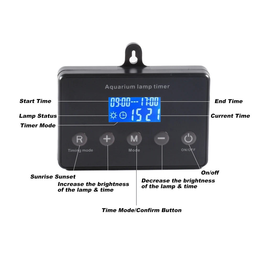 Fish Tank Timer Marine Aquarium LED Light Dimmer Controller Light Sunrise Sunset Modulator Aquarium Intelligent Timing Dimming - Action Outdoors Kiwi