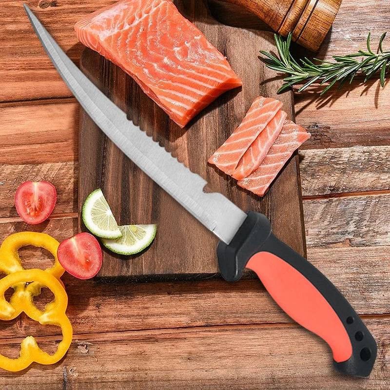 Stainless Steel Multifunctional Fishing Knife Fish Killing Knives Fish Planing Knife Kitchen Sharp Meat Cleaver Fruit Knife - Action Outdoors Kiwi