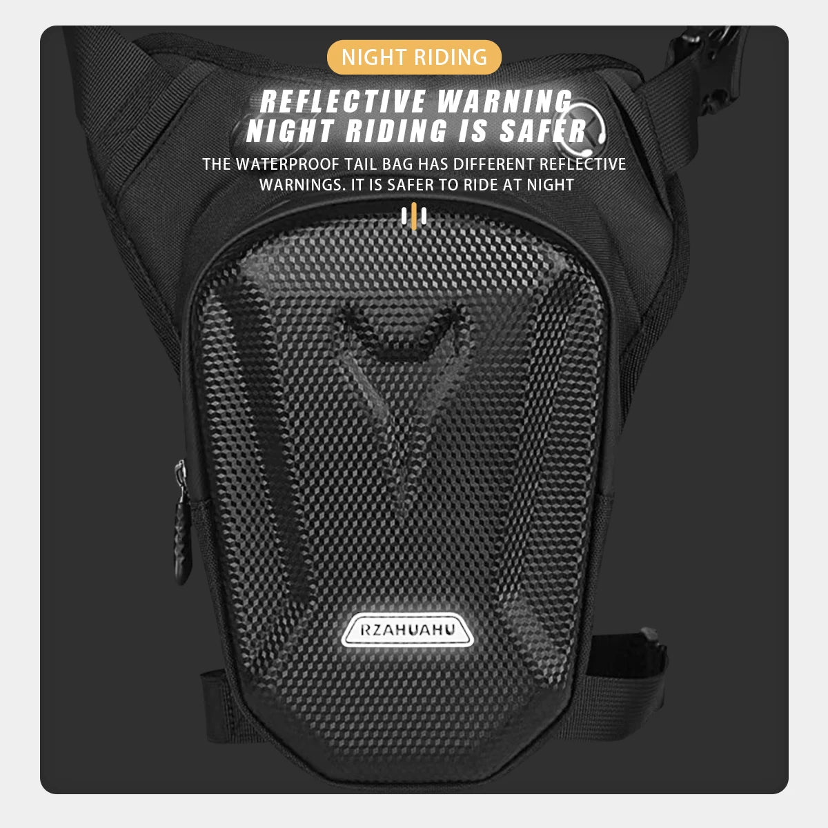 Hard Shell Drop Leg Bag Motorcycle Waterproof Waist Bag Hip Bum Fanny Pack For Outdoor Riding Cycling Hiking Fishing Climbing - Action Outdoors Kiwi