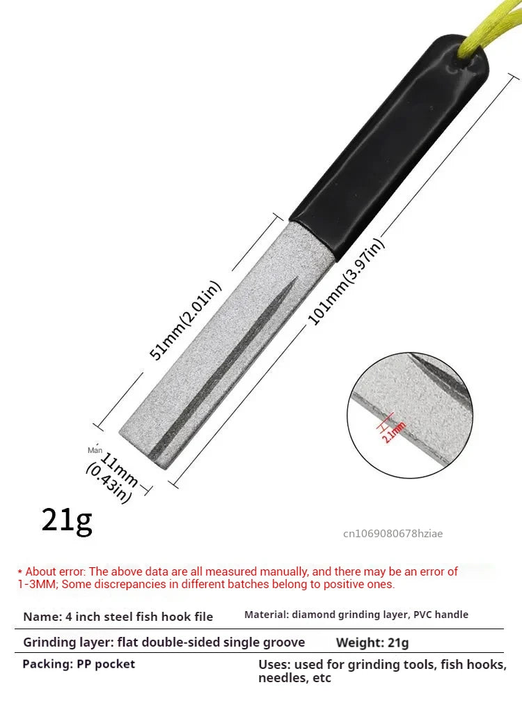 Portable Diamond Stone Fish Hook Diamond Sharpener Knife Sharpen Tools Hook Whetstone Keychain for Outdoor Fishing Accessories - Action Outdoors Kiwi